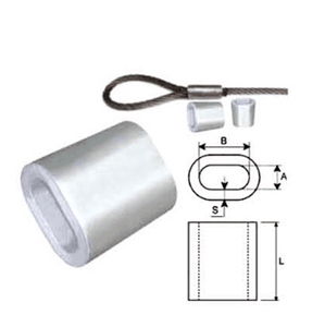 Manchons de serrage ovales en aluminium pour câbles métalliques – Embouts de sertissage pour câbles - Product Image 3