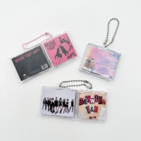 Couverture de musique personnalisée DIY porte-clés porte-clés disque bijou acrylique vide Dvd personnalisé NFC Album boîte étui Mini porte-clés cd vierge
