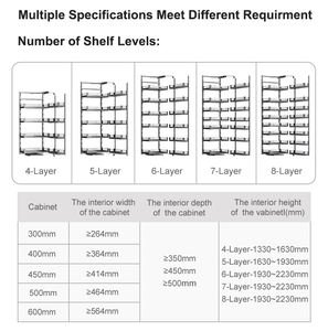 HNOSS Panier coulissant pour unité de verre Support de rangement pour cuisine Organisateur de garde-manger extractible - Product Image 5