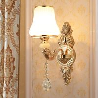Lampe murale en cristal européen, lampe murale pour salon, fond de télévision, lampe murale pour couloir, escalier, lampe murale de chevet pour chambre à coucher