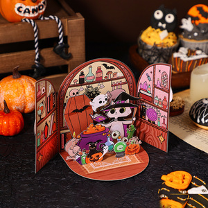 <span class=keywords><strong>Carte</strong></span> <span class=keywords><strong>de</strong></span> vœux 3D pop-up d'Halloween en gros, motif chat sorcière mignon, <span class=keywords><strong>carte</strong></span> pliable faite <span class=keywords><strong>à</strong></span> la main pour enfants, <span class=keywords><strong>carte</strong></span> d'invitation pour fête <span class=keywords><strong>de</strong></span> fin d'année - Product Image 6