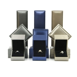 Factory Wholesale Low MOQ Custom Logo Velvet Jewelry Packaging Box Ring <b>Earring</b> Necklace Case Jewelry <b>Boxes</b> - Product Image 5