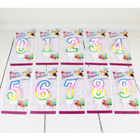 Bougie d'anniversaire colorée, décoration de gâteau, fournitures de fête d'anniversaire, cire de paraffine, bougies porte-bonheur