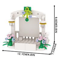 MOC4094-4098 Seri Kota Adegan Pernikahan Gapura Cinta Gereja Cinta Hati Model Pengantin Mainan Puzzle Blok Plastik
