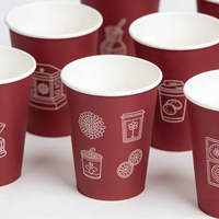 Gobelets en papier à paroi simple pour usage en restaurant, fabrication soignée, design personnalisé, sélection de plusieurs tailles, gobelets jetables personnalisés pour boissons
