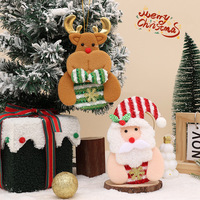 Ornements suspendus de Noël en peluche : Père Noël, Bonhomme de neige, Renne – Décoration de sapin, Cadeaux de Noël