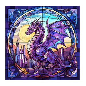 فانسي الفنون الأرجواني اللون الماس اللوحة الحيوانات مربع التدريبات بلينغ الحفر اللوحة الفن - Product Image 1