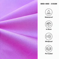 Tissu Oxford en nylon teint à motif Dobby Jacquard, imperméable, coupe-vent, 212 GSM, poids moyen, enduit PU au dos