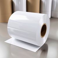 Ruban adhésif Jinya 80u en polyester acrylique blanc brillant pour jet d'encre, activé à l'eau, thermofusible, imperméable, personnalisable, découpe sur mesure