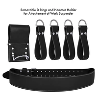Ceinture porte-outils robuste en cuir PU imperméable avec sangle réglable, 11 poches, pour charpentiers et électriciens professionnels (OEM/ODM)
