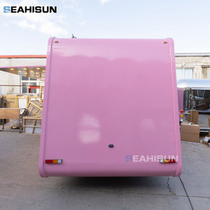 Màu hồng Donut cửa hàng thực phẩm Trailer Tow Bar Trailer tùy chỉnh kẹo chip Kem Cà Phê phục vụ đầy đủ nhà bếp - Product Image 6