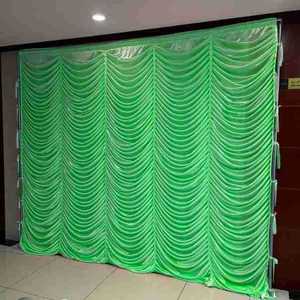 Telón de Fondo con Diseño de Ondas Oceánicas, Pantalla Decorativa para Escenarios, Cortina en Forma de Cola de Pez con Base para Eventos y Bodas - Product Image 5