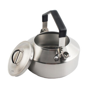 Bouilloire à thé de camping - Cafetière de camping rapide, réchaud à gaz léger |   Bouilloire à eau sifflante résistante à la rouille avec poignée pliable - Product Image 5