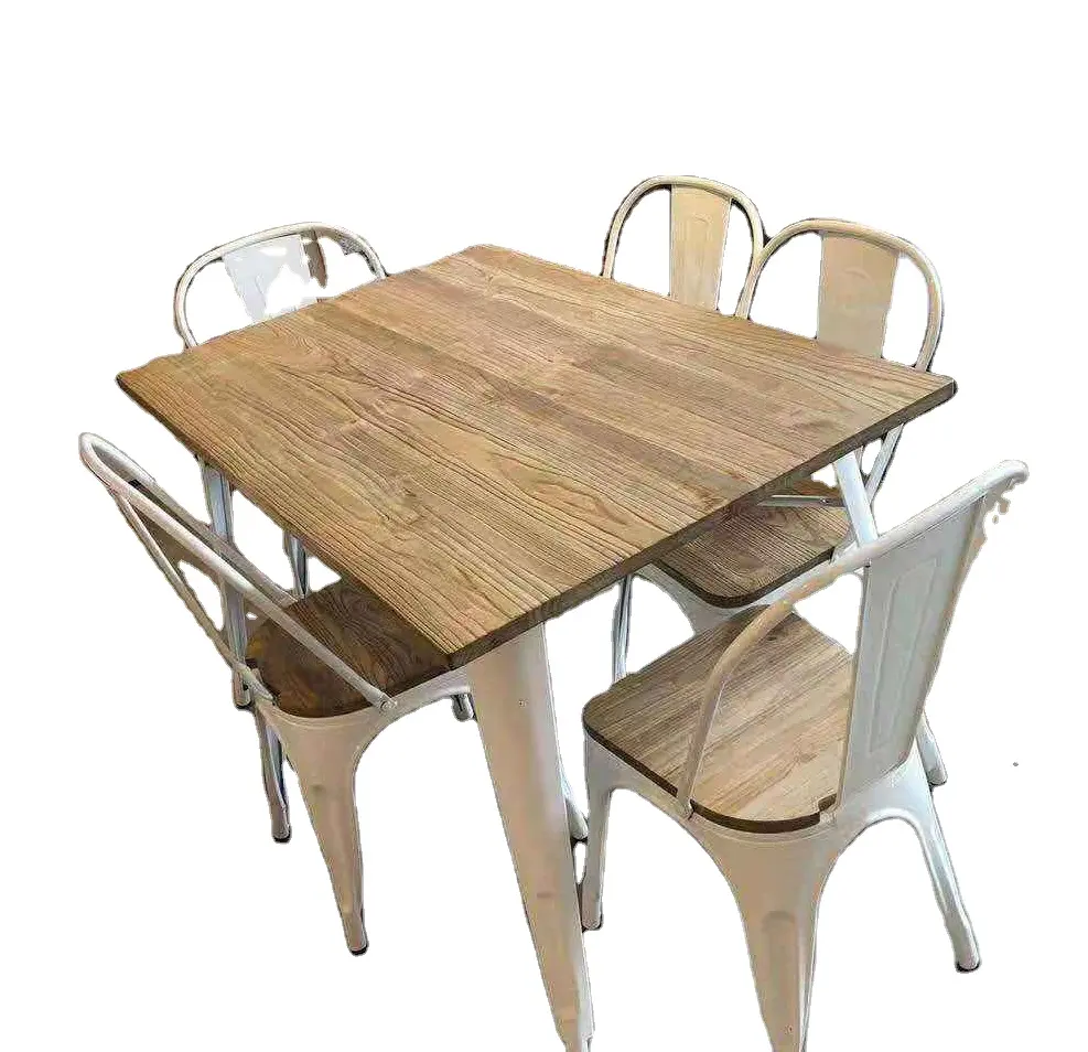 Nordic Modern Minimalist Solid Wood Marble Rectangular Dining Table And Chair Combination Small Apartment Household Dining Table