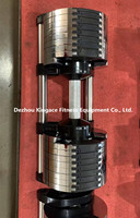 Haltères chromées réglables, 24KG 32KG, 50lb, 80lb, entraînement, force libre