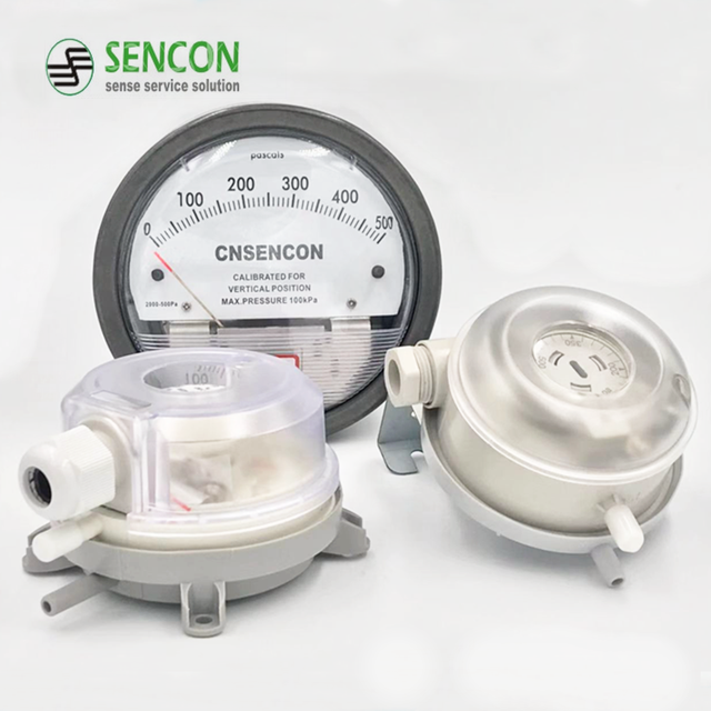 Air Differential Pressure Switch Control SC-09 HUBA Differential Pressure Gauge for Ventilation