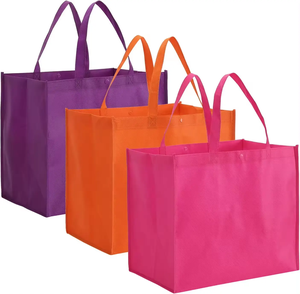Wholesale Multi Functional Eco Large Non-woven Reusable Tote Bag Grocery Carrying Cloth Bag Foldable Shopping Bag for Groceries