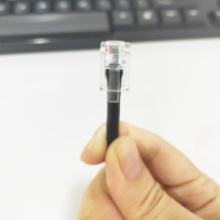 Cable de Conexión Telefónica Kaicap 24AWG RJ11 6P-4C, Cable Modular Recto de 10 Núcleos 6P4C, Certificado ETL, Blindaje de Lámina de Aluminio, Personalizado