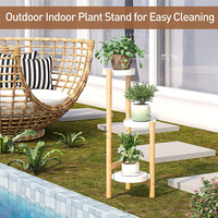 Support à plantes en bambou moderne et écologique à 3 niveaux, support pour pot de fleurs en bois, support pour pot de plantes