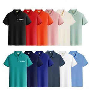 Chemises polo pour hommes en polyester et coton imprimées et brodées, chemises polo de golf classiques, chemises polo personnalisées en gros - Product Image 4
