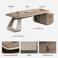 Meilleur Prix Table de Bureau de Luxe en Bois pour PDG, Table d'Ordinateur de PDG, Table de Président ou de Chef