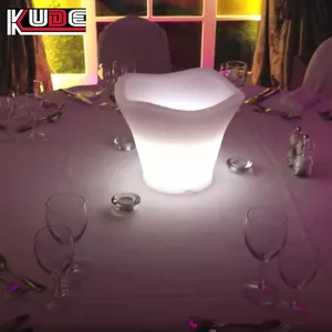Modern ev LED parlayan LED buz kovası için KTV/gece kulübü/parti şarj edilebilir, şampanya kovası led buz ayı tepsisi
