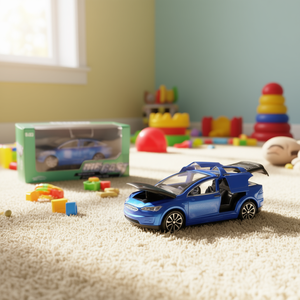 Mi Casita Auto Giocattolo in Metallo Pressofuso 1:32 Tesla con Funzione Pull Back per Bambini dai 5 ai 7 Anni Unisex Veicolo Blu in Lega - Product Image 2