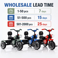 Adorable mini-vélo unisexe pour enfants, tricycle en plastique pour enfants de 5 à 7 ans, jouet à roulettes avec musique et éclairage, vente à prix réduit en Chine