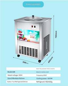 Máquina de Helados Comercial de Alta Calidad con Una Sola Cacerola, Totalmente Automática, para la Producción de Deliciosos Helados - Product Image 5