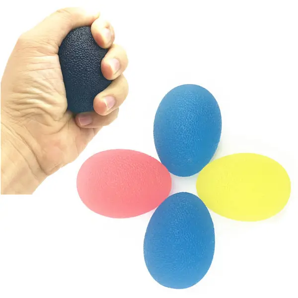 كرة تدليك ببصمة اليد من السيليكون على شكل بيضة كرة تهوية شفافة