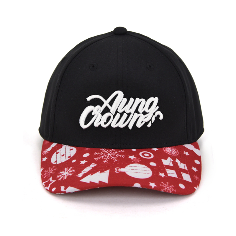 Oem рождественские головные уборы с рисунком полей, детская бейсболка с 3d вышивкой, детские головные уборы на заказ, кепки
