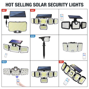 Lampada Solare da Parete per Esterni IP54 con 300 LED, Nuova Illuminazione a Induzione LED Rotante a Cinque Teste per Strade e Sentieri - Product Image 6