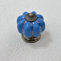 Boutons de meubles colorés en forme de citrouille, de haute qualité, modernes, en alliage de zinc et céramique, pour tiroirs, commodes de cuisine, chambres d'enfants, maternelles