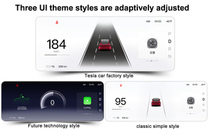 Highland HUD cho Tesla mô hình y & Mô hình <span class=keywords><strong>3</strong></span> cây bách xù Đầu hiển thị với kết nối <span class=keywords><strong>USB</strong></span> IPS camera phía trước màn hình & Air Vent Bảng điều khiển - Product Image 3