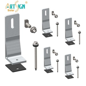 Support de montage de panneau solaire en forme de L <span class=keywords><strong>pour</strong></span> toit métallique en aluminium 6005-T5, support solaire réglable en forme de L <span class=keywords><strong>pour</strong></span> système de support photovoltaïque |   Art Sign - Product Image 1