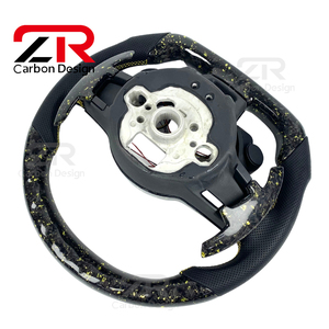 Volant de course en fibre de carbone forgé sur mesure avec tachymètre LED, bouton de démarrage R8, palettes de changement de vitesse pour VW MK7 <span class=keywords><strong>Golf7</strong></span> GTI R <span class=keywords><strong>GTD</strong></span> - Product Image 3