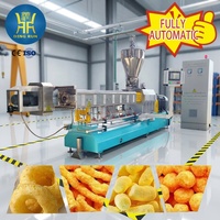 Nouvelle ligne de production de machines à extruder automatiques pour snacks de maïs soufflé, équipement de fabrication de snacks soufflés à double vis