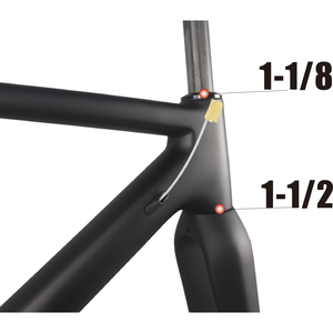 Cuadro de Bicicleta de Carbono para Gravel Seraph Negro Brillante de Fibra de Carbono T700 con Horquilla de 100*12mm, Modelo GR029 - Product Image 3