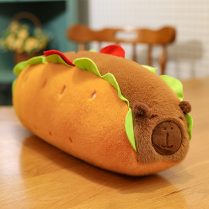 Almohada de Peluche de Capibara con Diseño de Hot Dog, Juguete de Peluche Largo, Lindo y Kawaii, Almohada Suave para Sofá, Cama y Decoración del Hogar - Product Image 3