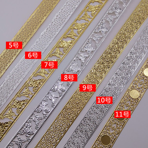 Wrought <b>Iron</b> Lace Strips Gold Silver Plated European Style Frame Mouldings Decorative Painting Accessories - Product Image 3