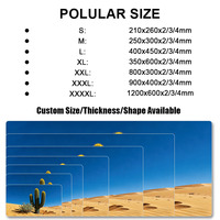 Custom Natural Landscape Style Sublimation Printing Extended Desktop Keyboard Game Mat Waterproof Rubber PC Gaming Pad