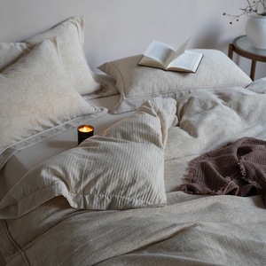 Copripiumino Jacquard piumino cotone <span class=keywords><strong>lino</strong></span> cotone Shams doppio copricostume <span class=keywords><strong>lenzuola</strong></span> piatte 4 pz <span class=keywords><strong>Set</strong></span> biancheria bianca - Product Image 4