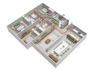 Système de ventilation à récupération de chaleur Air frais <span class=keywords><strong>VMC</strong></span> Système de ventilation à récupération d'énergie à contre-courant monté au <span class=keywords><strong>plafond</strong></span> à <span class=keywords><strong>double</strong></span> <span class=keywords><strong>flux</strong></span> - Product Image 6