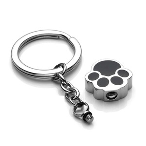 Gantungan Kunci Mini Anti Air dari Baja Tahan Karat untuk Abu Jenazah Hewan Peliharaan Kucing dan Anjing dengan Desain Cakar Kartun - Product Image 3