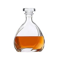 Nouvelle bouteille de whisky transparente de 750ml du fabricant, bouteille en verre XO, bouteille vide en verre de spiritueux blanc scellée au brandy