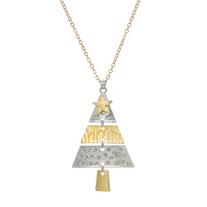 Christmas <b>Tree</b> Pendant <b>Necklace</b> Zinc Alloy Women's Jewelry Fashion Geometric Design Colorful Holiday Style - Product Image 5