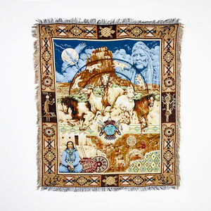 Tùy chỉnh tấm thảm hoodie Jacquard ném chăn tùy chỉnh dệt tấm thảm chăn - Product Image 1