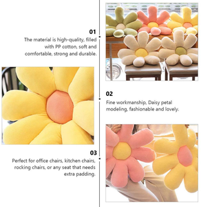 Home Decorative Cute Daisy Flower Shape Chair Cushion Floor Throw Pillow <strong>Seating</strong> <strong>Pad</strong> - Product Image 4