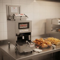 Friteuse électrique à pression QD-55HE à 8 têtes, machine à frire le poulet pour la restauration rapide avec filtration d'huile