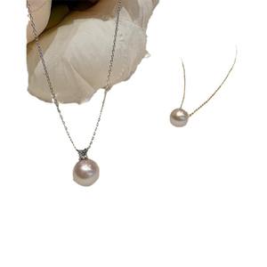 Zhuji <b>Pearl</b> Wholesale 8mm <b>Freshwater</b> Non-Core <b>Pearl</b> Princess Pendant on S925 Pure Silver Premium Light Luxury <b>Necklace</b> - Product Image 5